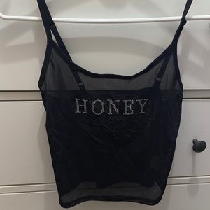 HONEY RHINESTONE CROP TOP